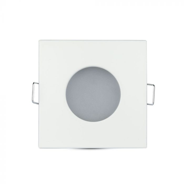 Встраиваемая рамка/светильник GU10, квадратная, IP54, белая, V-TAC