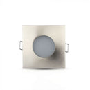 GU10 recessed frame/fixture, square, IP54, 84x84x38mm, flush mounted Dimm. Ø75mm, satin nickel, V-TAC