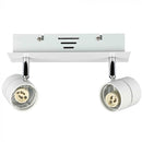 GU10 iebūvējams spuldžu karkass 2 spuldzēm, balts, IP20, V-TAC