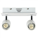 GU10 iebūvējams spuldžu karkass 2 spuldzēm, balts, IP20, V-TAC