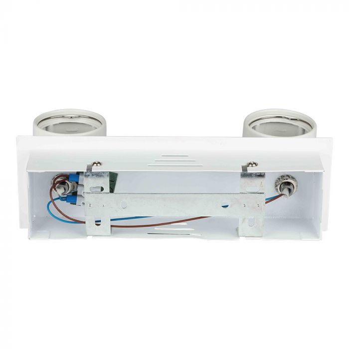 Корпус встраиваемого светильника GU10 для 2 ламп, белый, IP20, V-TAC