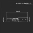 Алюминиевый регулируемый угловой кронштейн для уличных фонарей, V-TAC