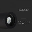 GU10 Светильник потолочный встраиваемый, черный, 142 x 100 мм, V-TAC