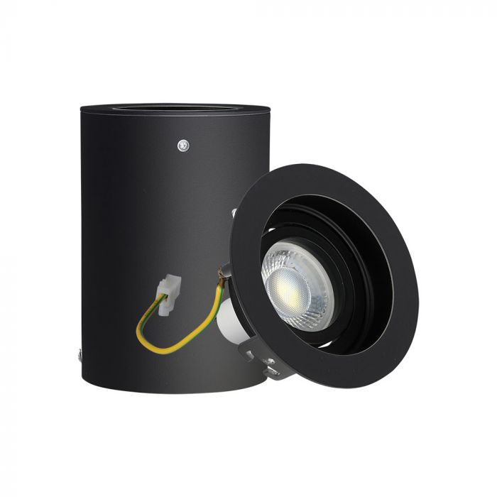 GU10 Takmonterad armatur, svart, 142 x 100 mm, V-TAC