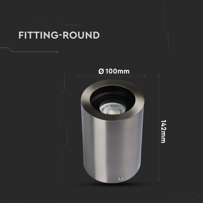 GU10 Laepealne valgusti, satiinne nikkel, V-TAC