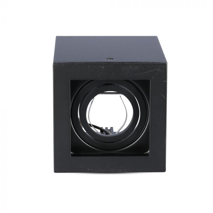 GU10 Ceiling-mounted luminaire, black, 142 x 100 x 100 mm, V-TAC