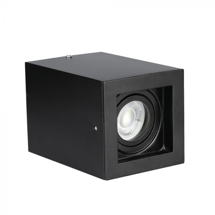 GU10 Ceiling-mounted luminaire, black, 142 x 100 x 100 mm, V-TAC