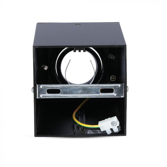 GU10 Ceiling-mounted luminaire, black, 142 x 100 x 100 mm, V-TAC
