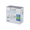 GU10 встраиваемая гипсовая рамка/светильник, квадратная, белая, 120x120x74 мм, встраиваемая. Размер: 120 x 120 x 120 x 120 мм 123x123 мм, V-TA