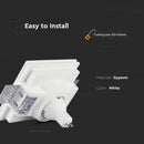 GU10 встраиваемая гипсовая рамка/светильник, квадратная, белая, 120x120x74 мм, встраиваемая. Размер: 120 x 120 x 120 x 120 мм 123x123 мм, V-TA