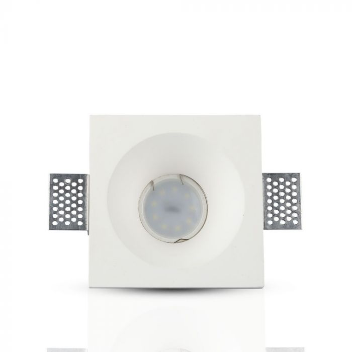 GU10 встраиваемая гипсовая рамка/светильник, квадратная, белая, 120x120x74 мм, встраиваемая. Размер: 120 x 120 x 120 x 120 мм 123x123 мм, V-TA