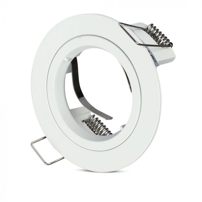 GU10 recessed frame/fixture, round, Ø81 x 34 mm, recessed. Ø73mm, white, V-TAC