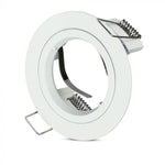 GU10 recessed frame/fixture, round, Ø81 x 34 mm, recessed. Ø73mm, white, V-TAC