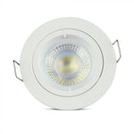 GU10 recessed frame/fixture, round, Ø81 x 34 mm, recessed. Ø73mm, white, V-TAC