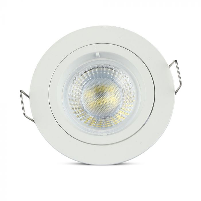 GU10 recessed frame/fixture, round, Ø81 x 34 mm, recessed. Ø73mm, white, V-TAC