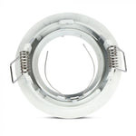 GU10 recessed frame/fixture, round, Ø81 x 34 mm, recessed. Ø73mm, white, V-TAC