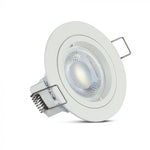 GU10 recessed frame/fixture, round, Ø81 x 34 mm, recessed. Ø73mm, white, V-TAC