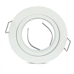 GU10 recessed frame/fixture, round, Ø81 x 34 mm, recessed. Ø73mm, white, V-TAC