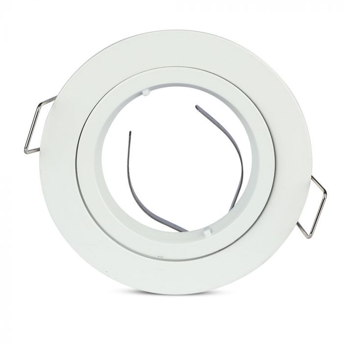 GU10 recessed frame/fixture, round, Ø81 x 34 mm, recessed. Ø73mm, white, V-TAC