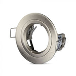 GU10 süvistatav raam/valgusti, ümmargune, Ø81 x 34 mm, süvistatav. Ø73mm, satiinne nikkel, V-TAC