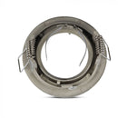 GU10 süvistatav raam/valgusti, ümmargune, Ø81 x 34 mm, süvistatav. Ø73mm, satiinne nikkel, V-TAC