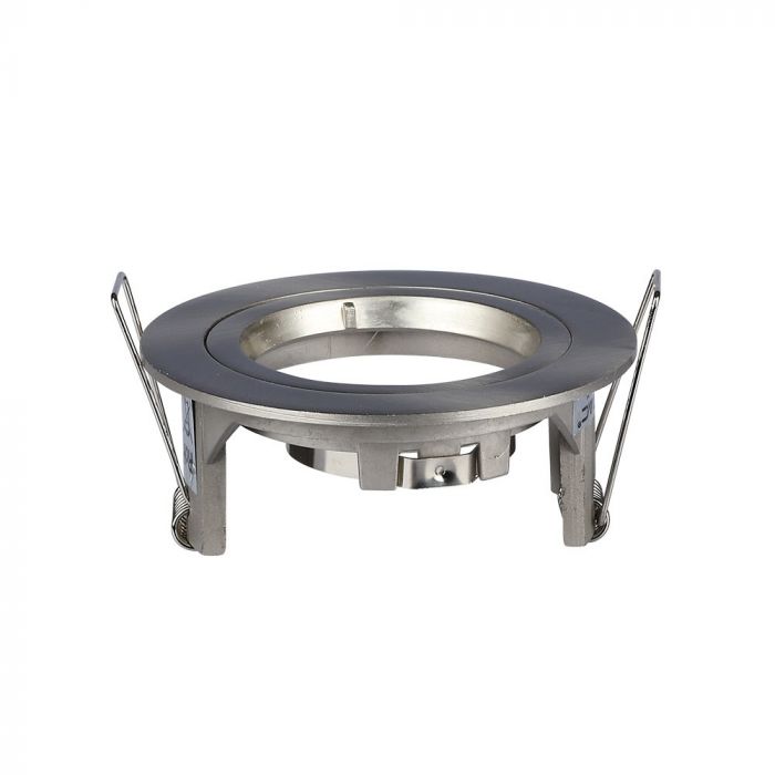GU10 süvistatav raam/valgusti, ümmargune, Ø81 x 34 mm, süvistatav. Ø73mm, satiinne nikkel, V-TAC