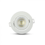 GU10 recessed frame/fixture, round, adjustable light direction, Ø95X32mm, recessed. Ø85mm, white, V-TAC