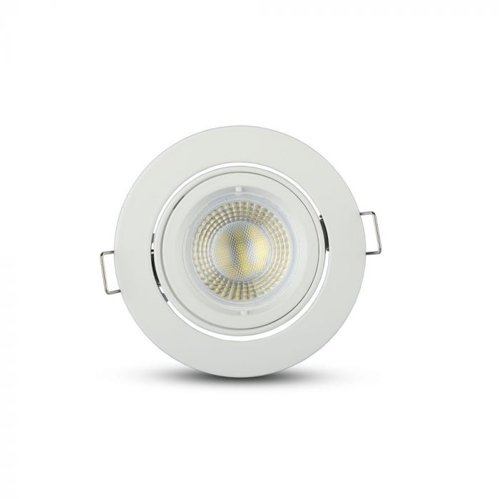 GU10 recessed frame/fixture, round, adjustable light direction, Ø95X32mm, recessed. Ø85mm, white, V-TAC