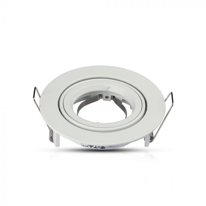 GU10 recessed frame/fixture, round, adjustable light direction, Ø95X32mm, recessed. Ø85mm, white, V-TAC