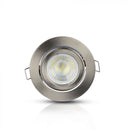 GU10 recessed frame/fixture, round, adjustable light direction, Ø95X32mm, recessed. Ø85mm, satin nickel, V-TAC