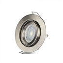 GU10 recessed frame/fixture, round, adjustable light direction, Ø95X32mm, recessed. Ø85mm, satin nickel, V-TAC