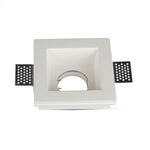 GU10 recessed plasterboard frame/fixture, square, white, 120x120x50mm, recessed. Size: 120 x 120 x 120 x 120 mm 123x123mm, V-TAC