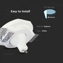 GU10 iebūvējams ģipša karkass/armatūra, apaļas formas, balts,Ø140x40mm, iebūv. izm. Ø140mm, V-TAC