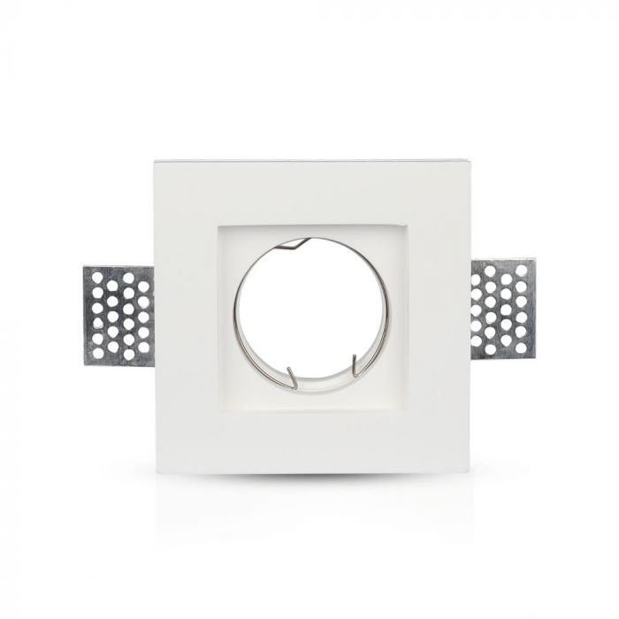 GU10 встраиваемый в гипсокартон, квадратный, белый, 100x100x30 мм, встраиваемый. Размер: 5 мм 103x103 мм, V-TAC