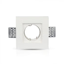 GU10 встраиваемый в гипсокартон, квадратный, белый, 100x100x30 мм, встраиваемый. Размер: 5 мм 103x103 мм, V-TAC