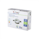 GU10 süvistatav kipsraam/valgusti, ümmargune, valge, Ø100x30mm, süvistatav. Suurus: 30x30mm. Ø103mm, V-TAC