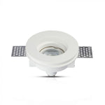 GU10 infälld gipsram/armatur, rund, vit, Ø100x30mm, infälld. Storlek: 30x30mm. Ø103mm, V-TAC