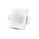 GU10 infälld ram/armatur för gipsskivor, kvadratisk, vit, 132x132x74mm, infälld. Storlek: 3,5 mm 135x135mm, V-TAC