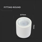 GU10 Plaster frame, round, white, Ø75x75mm, V-TAC