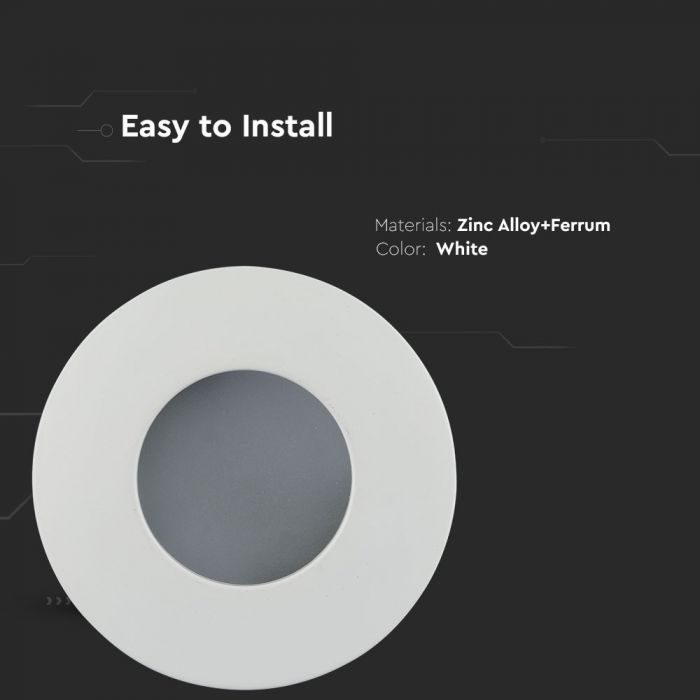 GU10 Ceiling-mounted luminaire, white, cylindrical, IP54, Ø82 x 101 mm V-TAC