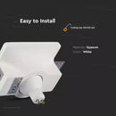 GU10 iebūvējams ģipša karkass/armatūra, kvadrāta formas, balts,120x120x45mm, iebūv. izm. 123x123mm, V-TAC