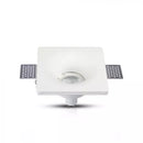 GU10 iebūvējams ģipša karkass/armatūra, kvadrāta formas, balts,120x120x45mm, iebūv. izm. 123x123mm, V-TAC