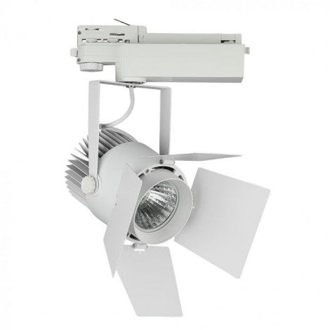 33W(2640Lm) LED COB sliežu prožektors, V-TAC SAMSUNG CHIP, IP20, garantija 5 gadi, silti balta gaisma 3000K
