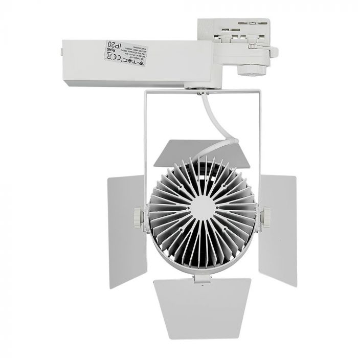 33W(2640Lm) LED COB трековый прожектор, V-TAC SAMSUNG CHIP, IP20, 5 лет гарантии, теплый белый свет 3000K