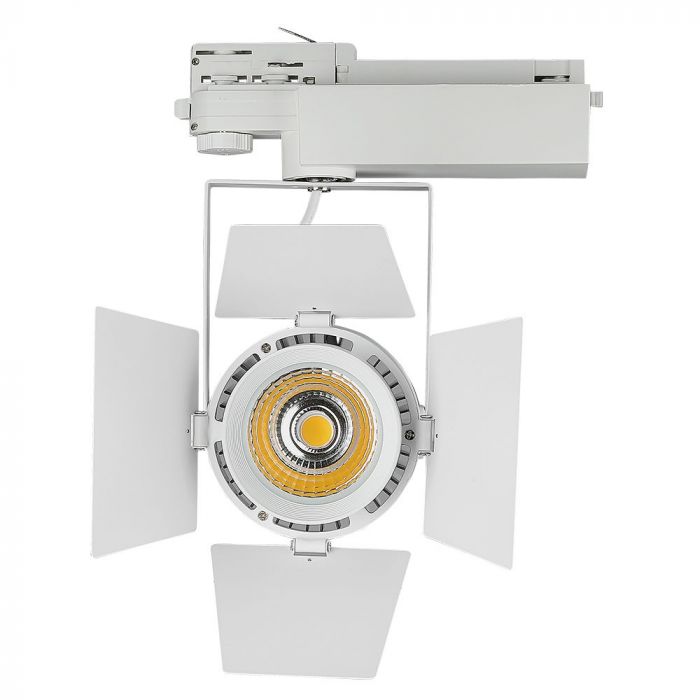 33W(2640Lm) LED COB трековый прожектор, V-TAC SAMSUNG CHIP, IP20, 5 лет гарантии, теплый белый свет 3000K