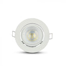 GU10 recessed frame/fixture, round, adjustable light direction, Ø102X46mm, recessed. Ø93mm, white, V-TAC