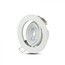 GU10 recessed frame/fixture, round, adjustable light direction, Ø102X46mm, recessed. Ø93mm, white, V-TAC