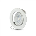 GU10 iebūvējams karkass/armatūra, apaļas formas, regulējams apgaismojuma virziens, Ø102X46mm, iebūv. izm Ø93mm, balts, V-TAC