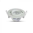 GU10 recessed frame/fixture, round, adjustable light direction, Ø102X46mm, recessed. Ø93mm, white, V-TAC