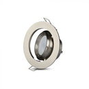 GU10 recessed frame/fixture, round, adjustable light direction, Ø102X46mm, recessed. Ø93mm, satin nickel, V-TAC